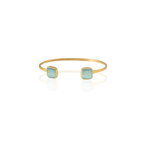 Kadir Jewellery 22 Ayar Altın Kaplama El İşçiliği Zirkon Taşlı Kadın Charm Bileklik