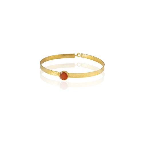 Kadir Jewellery 22 Ayar Altın Kaplama El İşçiliği Zirkon Taşlı Kadın Kelepçe Bilezik