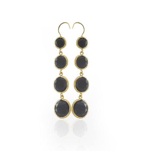 Kadir Jewellery 22 Ayar Altın Kaplama Kadın Sallantılı Küpe -El İşçiliği Ve Hipoalerjenik Küpe