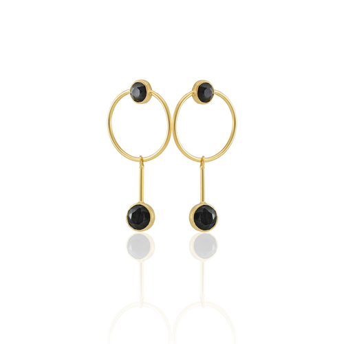Kadir Jewellery 22 Ayar Altın Kaplama Kadın Sallantılı Küpe -El İşçiliği Ve Hipoalerjenik Küpe