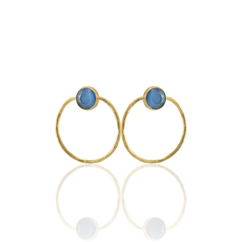 Kadir Jewellery 22 Ayar Altın Kaplama Kadın Halka Küpe -El İşçiliği Ve Hipoalerjenik Küpe