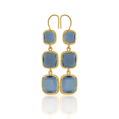 Kadir Jewellery 22 Ayar Altına Kaplama Kadın Sallantılı Küpe -El İşçiliği Ve Hipoalerjenik Küpe