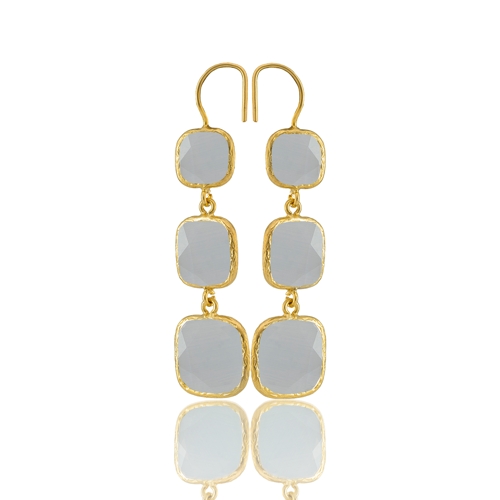 Kadir Jewellery 22 Ayar Altına Kaplama Kadın Sallantılı Küpe -El İşçiliği Ve Hipoalerjenik Küpe