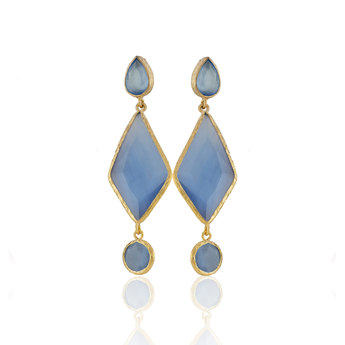 Kadir Jewellery 22 Ayar Altın Kaplama Kadın Sallantılı Küpe -El İşçiliği Ve Hipoalerjenik Küpe