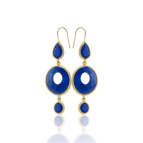 Kadir Jewellery 22 Ayar Altın Kaplama Kadın Sallantılı Küpe -El İşçiliği Ve Hipoalerjenik Küpe