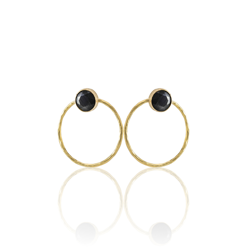 Kadir Jewellery 22 Ayar Altın Kaplama Kadın Halka Küpe -El İşçiliği Ve Hipoalerjenik Küpe