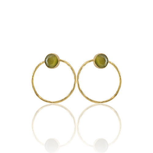 Kadir Jewellery 22 Ayar Altın Kaplama Kadın Halka Küpe -El İşçiliği Ve Hipoalerjenik Küpe