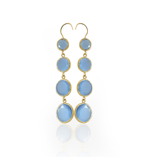 Kadir Jewellery 22 Ayar Altın Kaplama Kadın Sallantılı Küpe -El İşçiliği Ve Hipoalerjenik Küpe