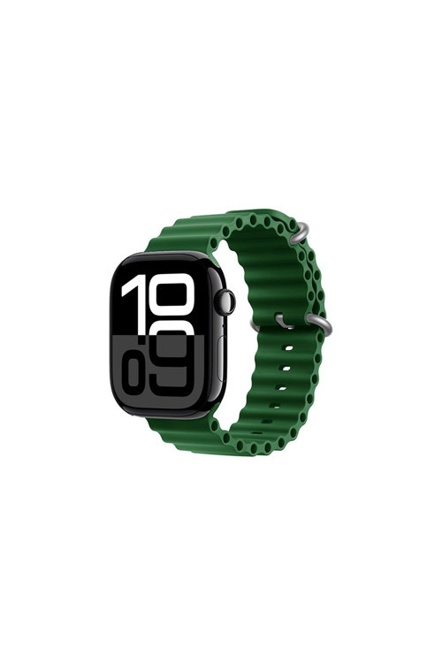 Watch 10 42Mm Uyumlu Zore Krd-75 Silikon Kordon-Koyu Yeşil
