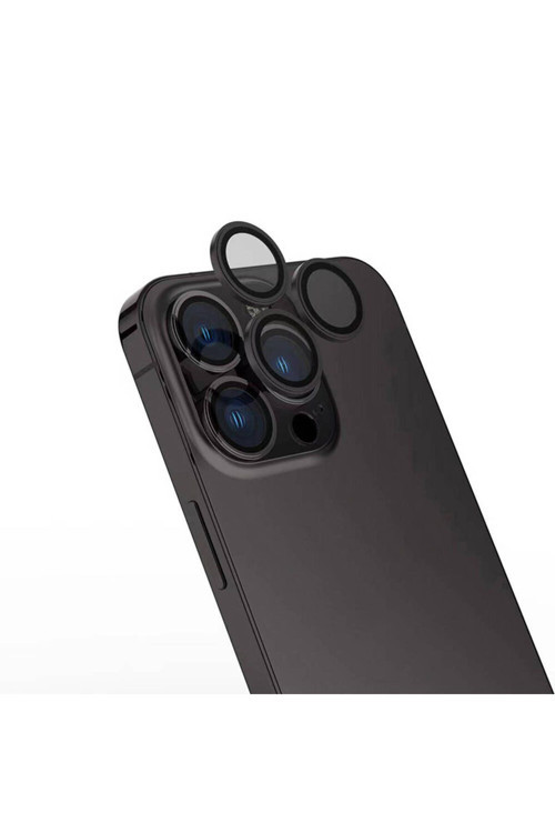 Apple İphone 16 Pro Zore Cl-15 Parmak İzi Bırakmayan Anti-Reflective Kamera Lens Koruyucu-Gri