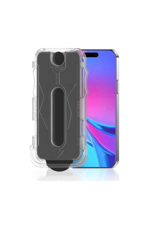 İphone 12 Uyumlu Zore Kolay Uygulama Aparatlı 5D Magic Privacy Glass Hayalet Cam Ekran Koruyucu
