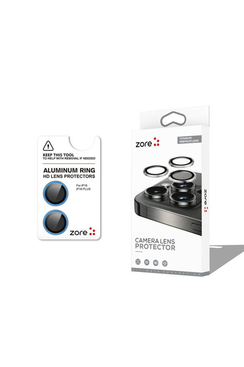 Apple İphone 16 Plus Uyumlu Cl-12 Premium Safir Parmak İzi Bırakmayan Anti-Reflective Kamera Lens
