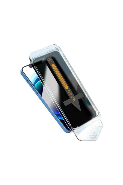 İphone 12 Pro Hayalet Ekran Koruyucu Uyumlu Zore Süper Fast Anti-Dust Privacy Toz Önleyici Temperli