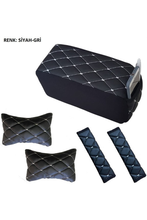 Clio Symbol Emniyet Kemer Konforu+Kolçak+Boyunluk 2013-2021 Siyah Gri