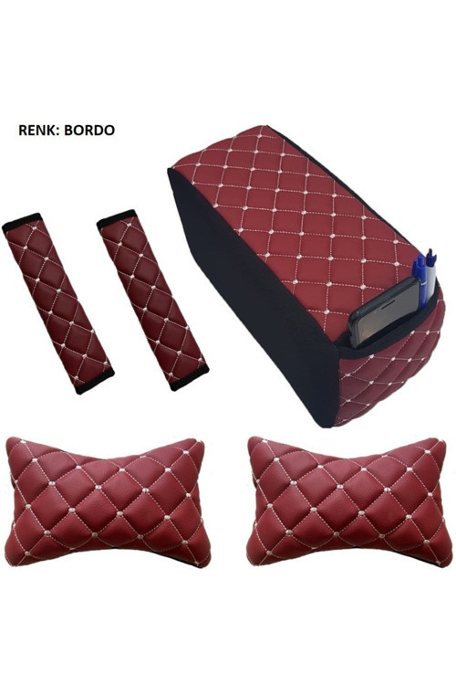Sandero Emniyet Kemer Konforu+Kolçak+Boyunluk 2008-2012 Arası Bordo