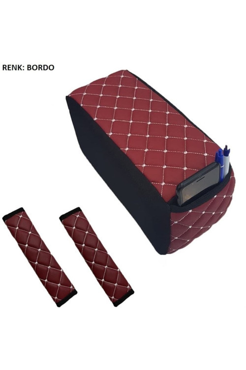 Skoda Fabia Emniyet Kemer Konforu+Kolçak 2000-2009 Arası Bordo