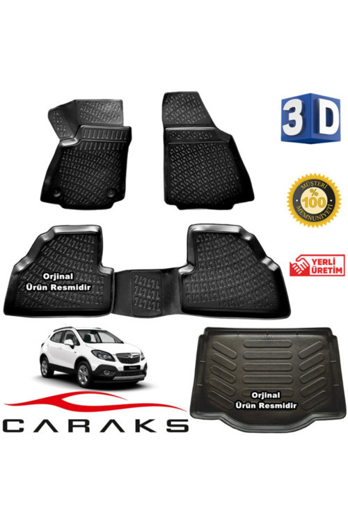 Opel Mokka 3D Havuzlu Paspas + 3D Bagaj Havuzu 2012-2020 Arası Marka
