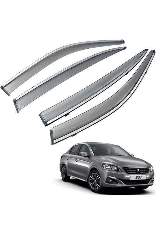 Peugeot 301 Mügen Cam Rüzgarlığı Kromlu Rüzgarlık ( Paslanmaz Kromlu ) 2012 Sonrası Füme Renk