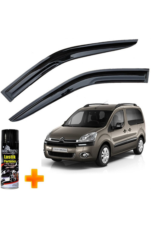 Berlingo Mügen Cam Rüzgarlığı 2008-2019 Arası 2 Li Takım +500Ml Lastik Parlatıcı