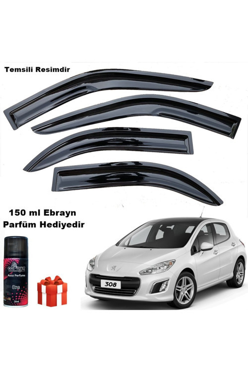 Peugeot 308 Mügen Cam Rüzgarlığı Hb 2007-2013 Arası 4 Lü Takım Koku Hediyeli