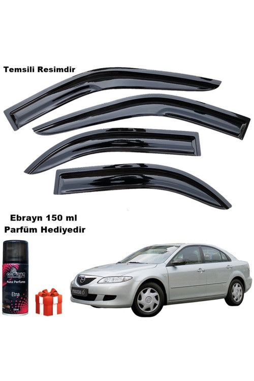 Mazda 6 Mügen Cam Rüzgarlığı Sedan 2003-2007 Arası 4 Lü Takım Koku Hediyeli