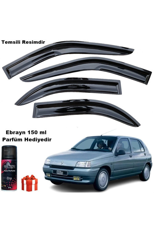 Renault Clio 1 Mügen Cam Rüzgarlığı 4 Kapı Tüm Kasalar 4 Lü Takım Koku Hediyeli