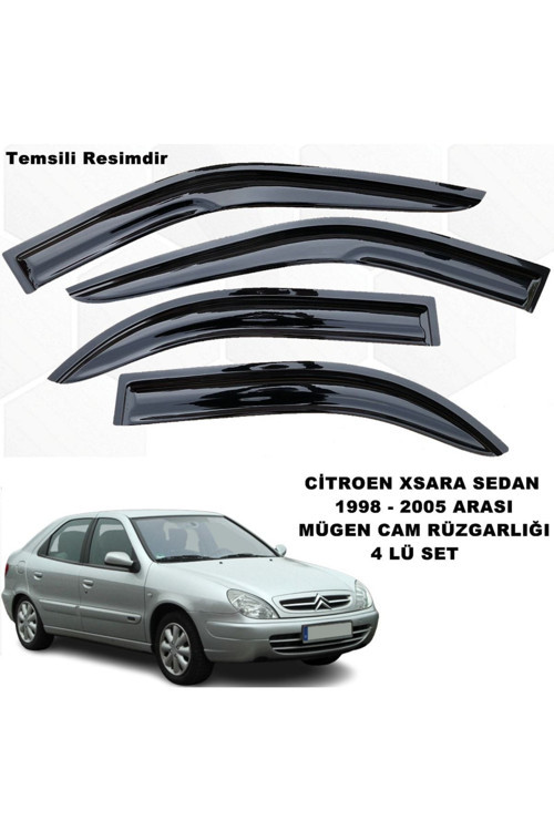 Citroen Xsara Sedan Mügen Cam Rüzgarlığı 1998 - 2005 Arası 4 Lü Set Cam Rüzgarlığı -