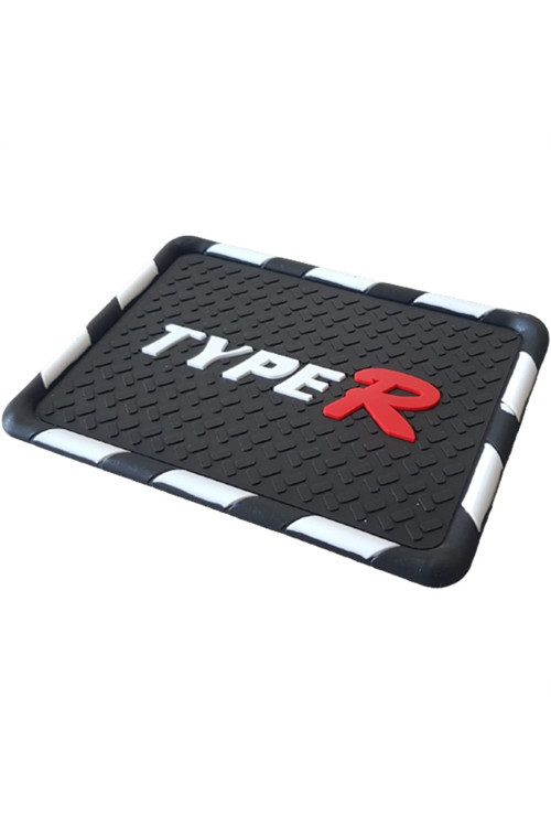 Kaydırmaz Silikonlu Ped Araç Göğüs Torpido Ev Ofis Çok Amaçlı Typer Damalı Desen 18 Cm X 13,5Cm