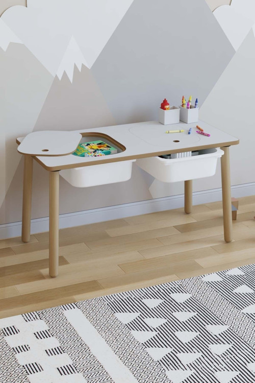 Montessori Çocuk Masası - Oyun Masası - Aktivite Masası - Çalışma Masası - Etkinlik Masası
