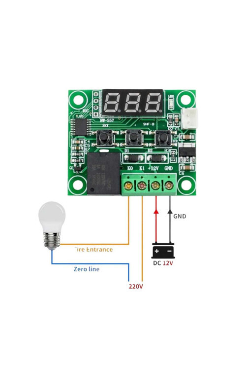 W1209 Dijital Termostat, Kuluçka Termostat, Kırmızı Ekran Akvaryum Termostat