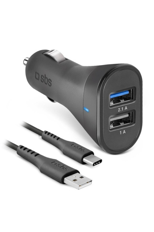 Mini Araç Şarj Cihazı 12/24V 2400 Mah 2 Usb Çıkışı Siyah Tecr2Usb24Afast