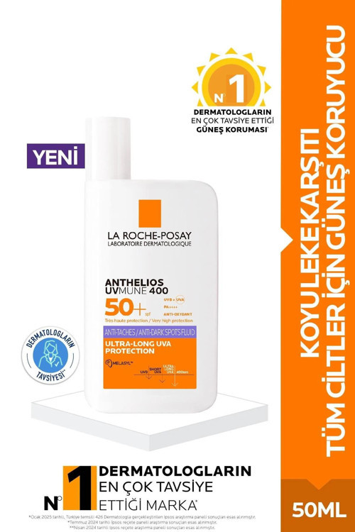 Anthelios Uvmune Anti Dark Spots Fluid 50 ml 50 Faktör Güneş Kremi