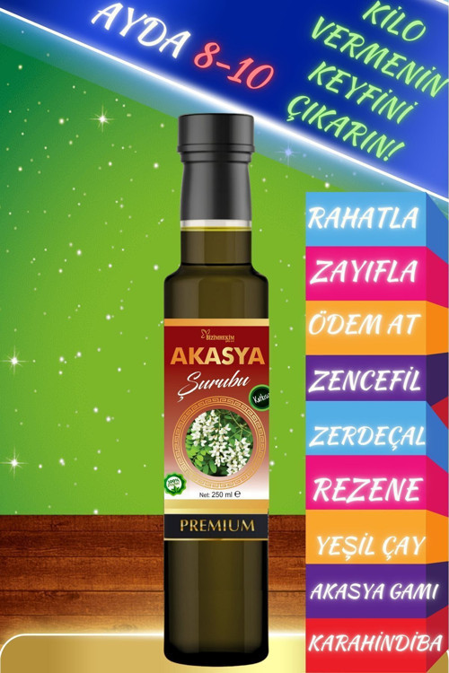 Acacia Akasya Gamı Şurubu 250 Ml Ödem Atmaya Yardımcı Detox Şurubu
