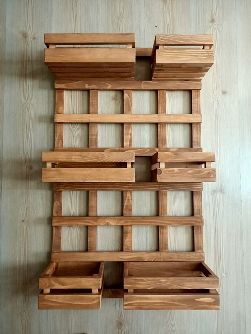 Ahşap 6'lı Çiçeklik Saksılık Stand