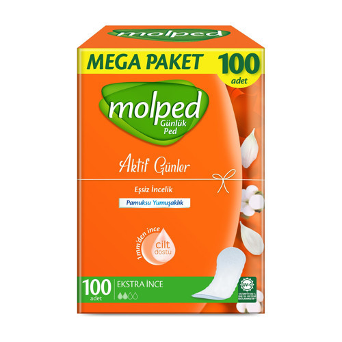 Mega Paket Aktif Günler Günlük Ped Ekstra İnce 100 Adet