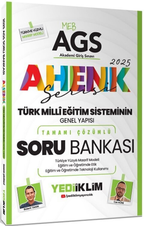 2025 MEB AGS Ahenk Serisi Türk Milli Eğitim Sisteminin Genel Yapısı Tamamı Çözümlü Soru Bankası Yediiklim