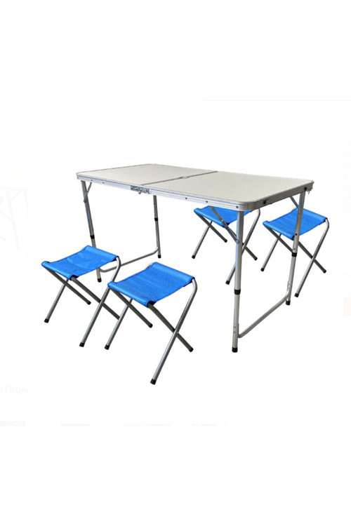 Tabureli Katlanır Kamp Masası