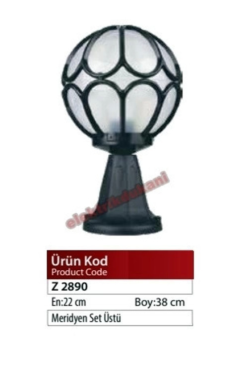 Meridyen Set Üstü Armatür Siyah E-27