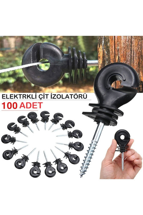 100 Adet Elektrikli Çit Ahşap Tip İzolatör