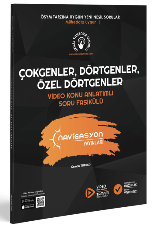 Navigasyon Yayınları Çokgenler, Dörtgenler Ve Özel Dörtgenler Video Konu Anlatımlı Soru Fasikülü
