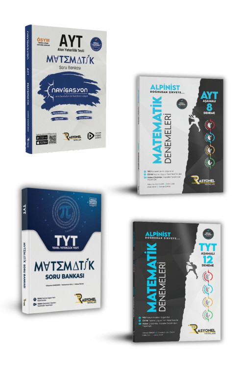 Rasyonel Yayınları Tyt-Ayt Matematik Soru Bankaları Ve Deneme Setleri (4 Kitap)