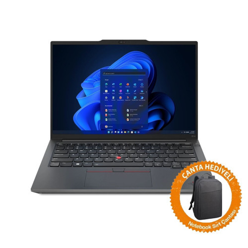 Thinkpad E14 Gen6 İntel Core Ultra 5 125U 64GB 4TB SSD Windows 11 Home 14" Wuxga IPS Taşınabilir Bilgisayar+Çanta 21M70092TXC39