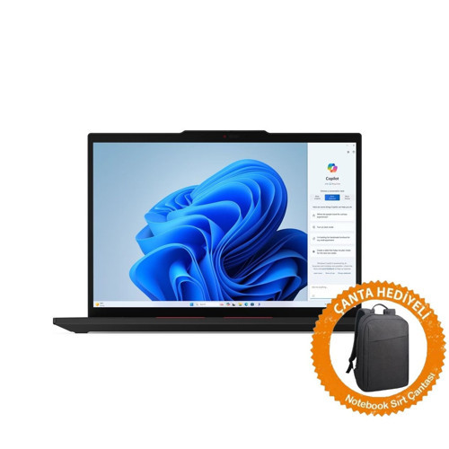 Thinkpad T14 Gen 5 İntel Core Ultra 7 155U 32GB 4TB SSD Windows 11 Home 14" Wuxga IPS 400NIT Taşınabilir Bilgisayar+Çanta 21ML008MTXC25
