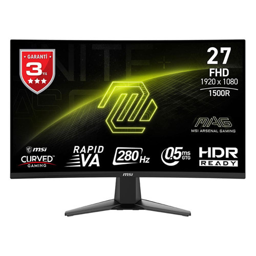 MAG 276CXF 27 1920x1080 280Hz 0.5ms HDMI DP Adaptive Sync Curved 1500R Gaming Monitör