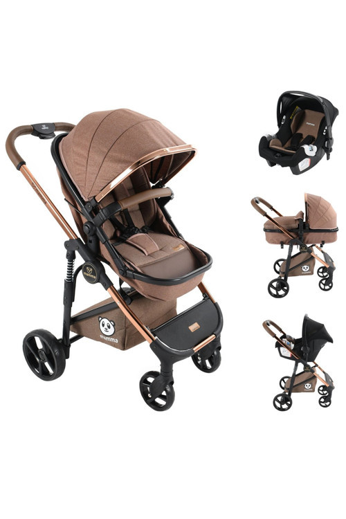 Titanium 6 in 1 Yeni Nesil Krom Kaplama Amortisörlü Travel Sistem Bebek Arabası + Oto Koltuğu