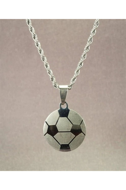 Ottoman Futbol Topu Erkek Çelik Kolye Zincir