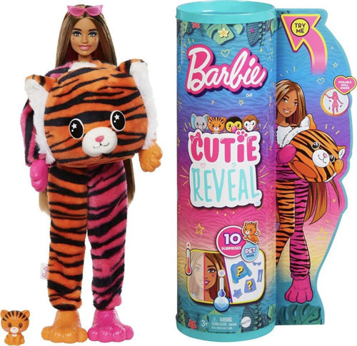 Cutie Reveal Bebekler Barbie Tropikal Orman Serisi Kaplan HKP99