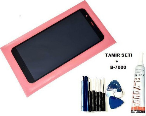 Huawei P Smart 2018 Lcd Ekran Dokunmatik (B-7000+Tamir Seti) SİYAH