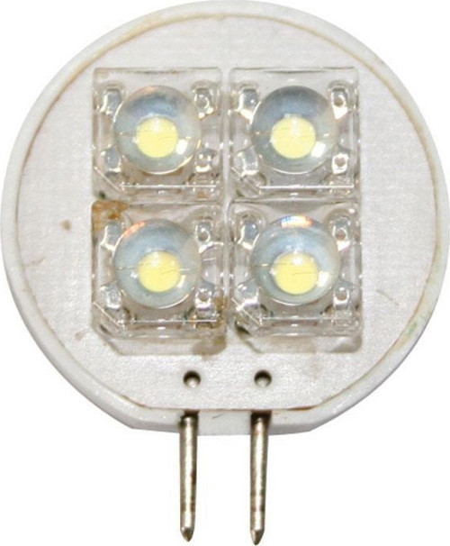 Ampül 12V, LED, T25, G4, cool white - 4 PIRANHA LEDs, 37x25x8,2mm