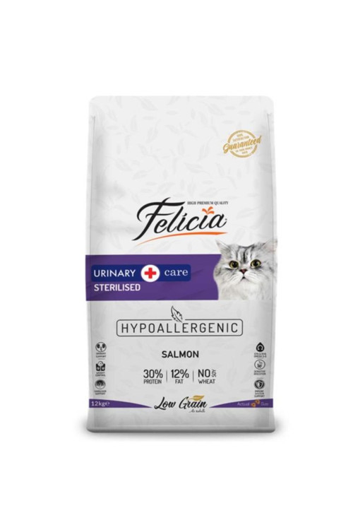Düşük Tahıllı Kısırlaştırılmış Somonlu Yetişkin Kedi Maması 12 Kg